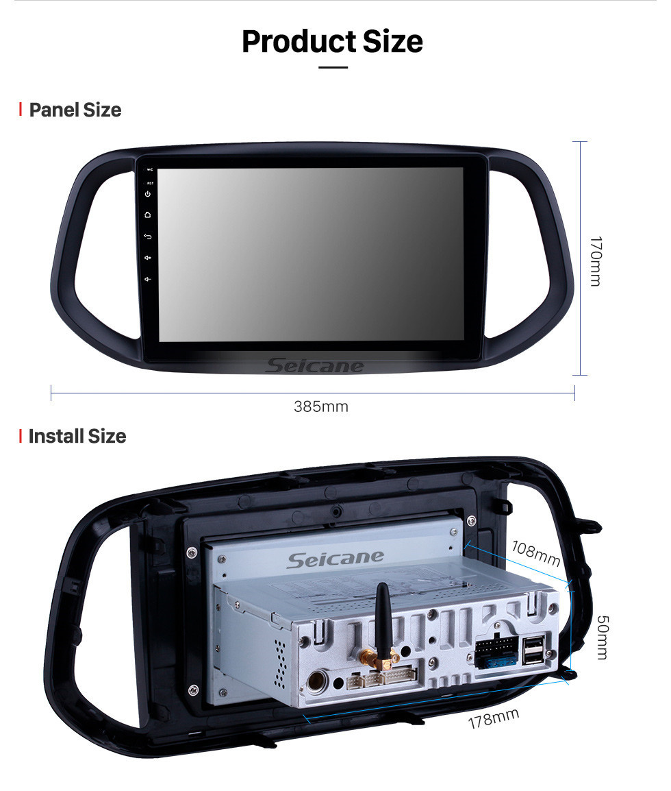 Seicane 10.1 pulgadas Android 11.0 Radio para 2014 2015 2016 2017 Kia KX3 Bluetooth Wifi Pantalla táctil GPS Navegación Carplay USB soporte DVR TV digital TPMS