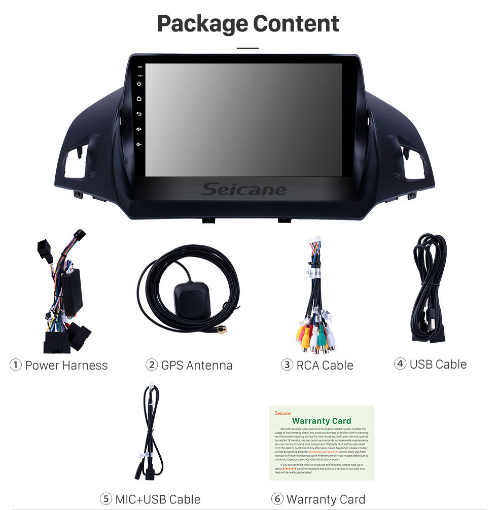 Seicane Android 11.0 9 polegada GPS Rádio de Navegação para 2013-2016 Ford Escape com HD Touchscreen Carplay Bluetooth WIFI USB AUX apoio Link Espelho OBD2 SWC Seicane Android 11.0 9 polegada GPS Rádio de Navegação para 2013-2016 Ford Escape com HD Touchscreen Carplay Bluetooth WIFI USB AUX apoio Link Espelho OBD2 SWC