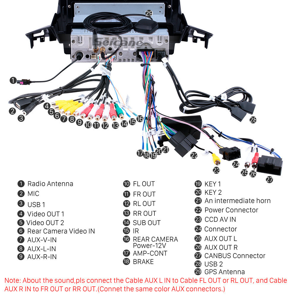 Seicane Android 11.0 Radio de navegación GPS de 9 pulgadas para 2013-2016 Ford Escape con pantalla táctil de alta definición Carplay Bluetooth WIFI USB AUX compatible con Mirror Link OBD2 SWC