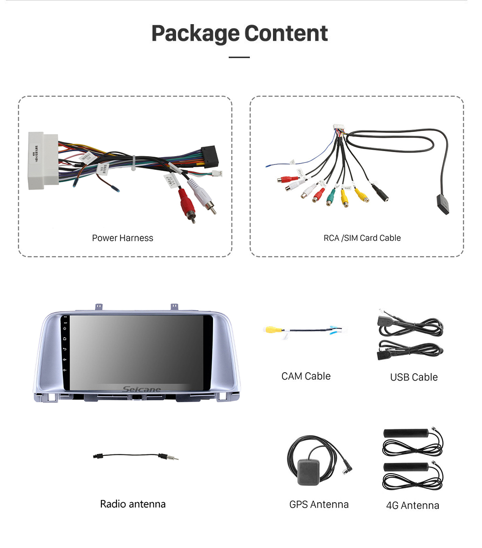 Seicane Android 13.0 9-Zoll-GPS-Navigationsradio für 2015 2016 2017 Kia K5 mit HD-Touchscreen Carplay Bluetooth WIFI USB AUX-Unterstützung Mirror Link OBD2 SWC