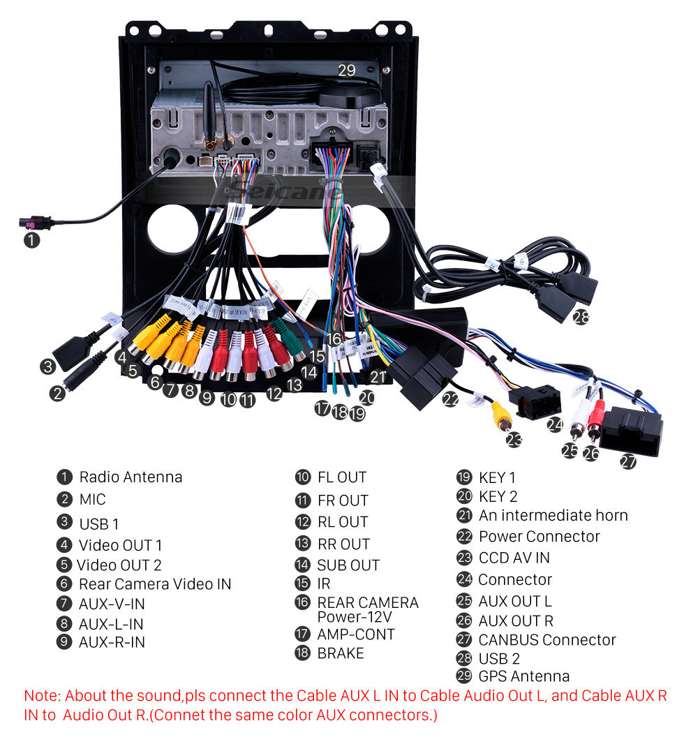 Seicane 9-дюймовый Android 11.0 2007-2012 Ford Escape HD с сенсорным экраном GPS навигация Радио с USB Carplay Bluetooth WIFI поддержка 4G 1080P видео DVD-плеер