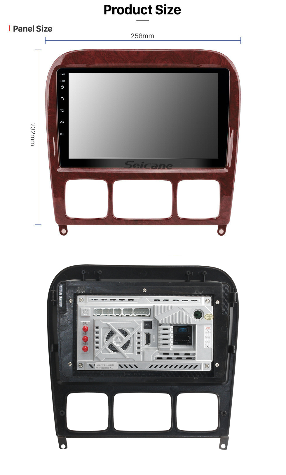 Seicane Android 13.0 HD Pantalla táctil Radio de 9 pulgadas para 1998-2005 Mercedes-Benz Clase S W220 S280 S320 S350 S400 S430 S500GPS Sistema de navegación con USB WIFI Bluetooth Mirror Link 1080P OBD2 Control del volante