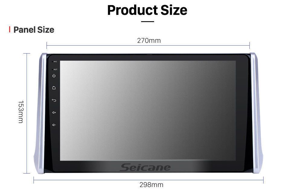 Seicane 10,1-дюймовый GPS-навигатор Android 13.0 для Toyota RAV4 2019-2021 гг. с сенсорным экраном HD Carplay Bluetooth WIFI USB AUX с поддержкой Mirror Link OBD2 SWC