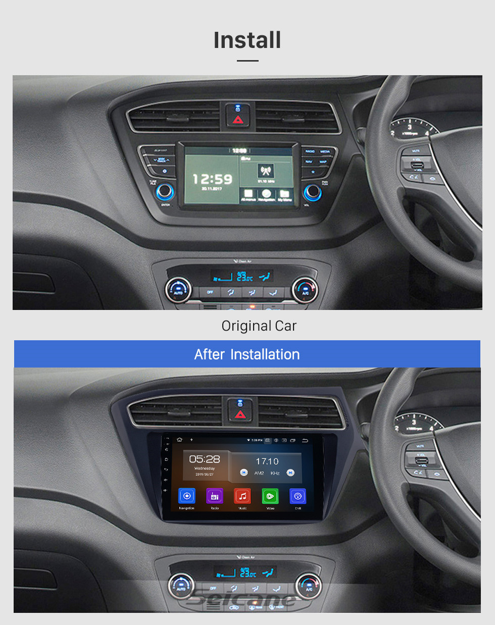 Seicane 9 Zoll Android 11.0 Radio für 2018-2019 Hyundai i20 RHD mit GPS-Navigation HD Touchscreen Bluetooth Carplay-Audiosystem unterstützt Rückfahrkamera TPMS Seicane 9 Zoll Android 11.0 Radio für 2018-2019 Hyundai i20 RHD mit GPS-Navigation HD Touchscreen Bluetooth Carplay-Audiosystem unterstützt Rückfahrkamera TPMS