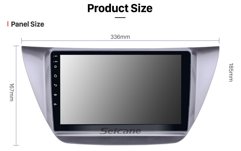 Seicane 9 pouces Android 13.0 2006-2010 Mitsubishi Lancer IX HD radio à navigation tactile GPS avec support USB Carplay Bluetooth WIFI 4G DVD Player Mirror Link