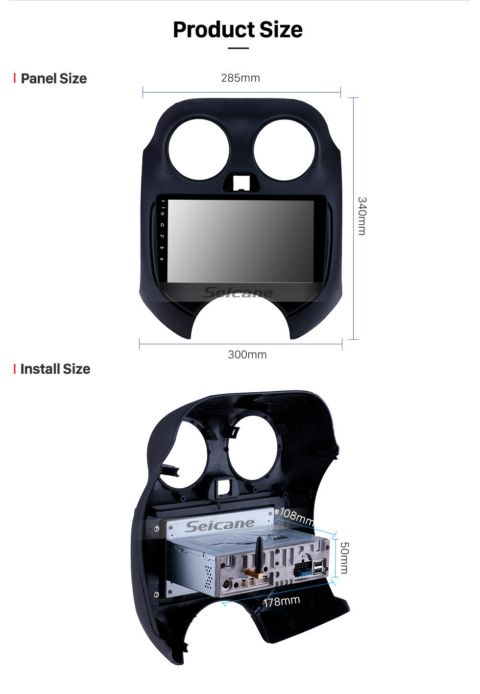 Seicane Aftermarket GPS Navigation Radio para 2010 NISSAN MARZO Android 11.0 Sistema de audio con pantalla táctil de 9 pulgadas con Carplay Bluetooth AUX compatible con TV digital SWC Seicane Aftermarket GPS Navigation Radio para 2010 NISSAN MARZO Android 11.0 Sistema de audio con pantalla táctil de 9 pulgadas con Carplay Bluetooth AUX compatible con TV digital SWC