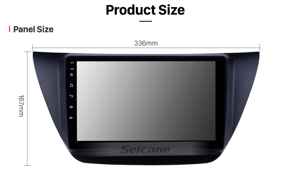 Seicane HD Touchscreen 9 inch Android 13.0 GPS Navigation Radio for 2006-2010 MITSUBISHI LANCER IX with WIFI Carplay Bluetooth USB support RDS OBD2 DVR 4G