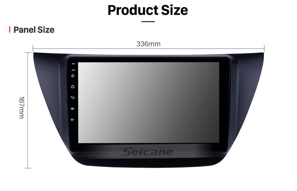 Seicane HD-Touchscreen 9 Zoll Android 13.0 GPS-Navigationsradio für 2006–2010 MITSUBISHI LANCER IX mit WIFI Carplay Bluetooth USB-Unterstützung RDS OBD2 DVR 4G