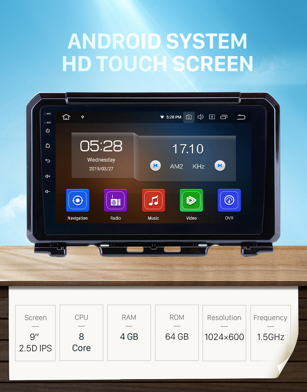 Seicane 2019-2021 Suzuki JIMNY Touchscreen Android 12.0 9 inch GPS Navigation Radio Bluetooth Multimedia Player Carplay Music AUX support Digital TV 1080P
