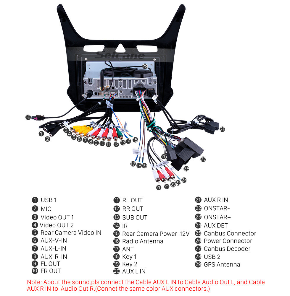 Seicane HD сенсорный экран 9-дюймовый Android 11.0 GPS-навигация Stereo для 2016-2018 Chevy Chevrolet Cobalt с Bluetooth Wi-Fi Поддержка Carplay DVR DAB + цифровое телевидение