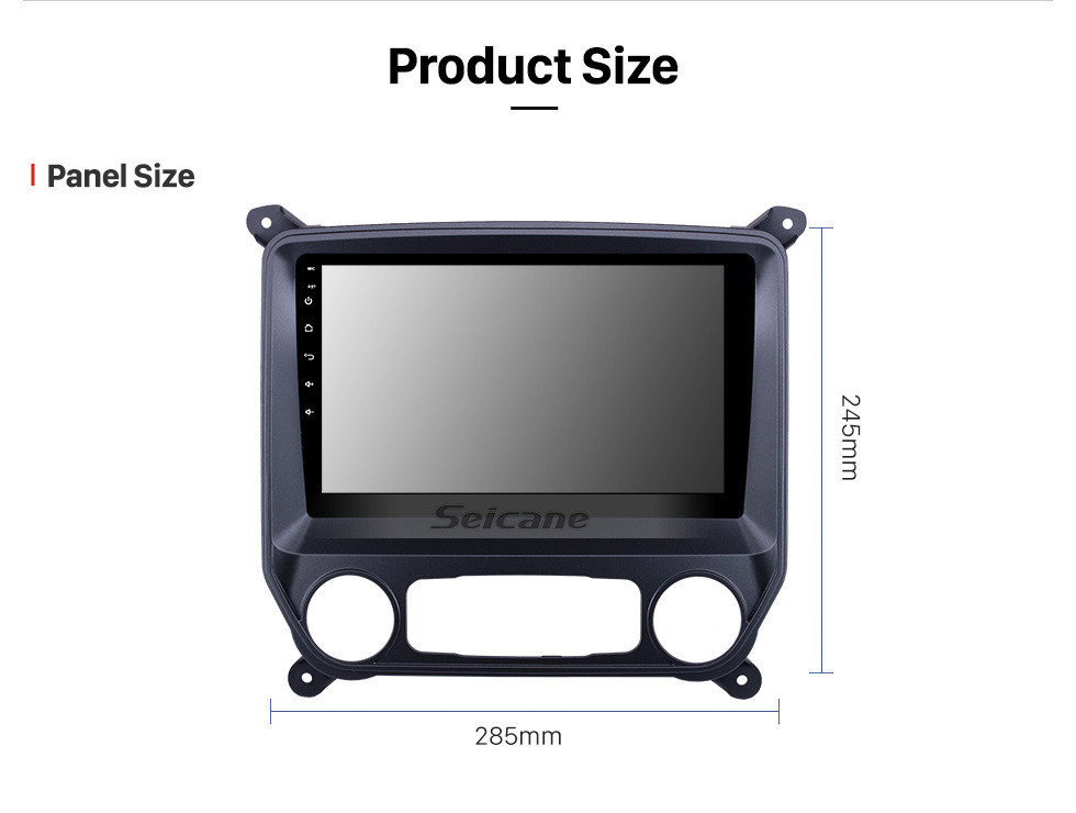 Seicane 2014 2015 2016-2018 Chevrolet Colorado Silverado GMC Sierra VIA Vtrux Truck 10.1 inch Bleutooth Radio Android 12.0 GPS Navi HD Touchscreen Carplay Android auto