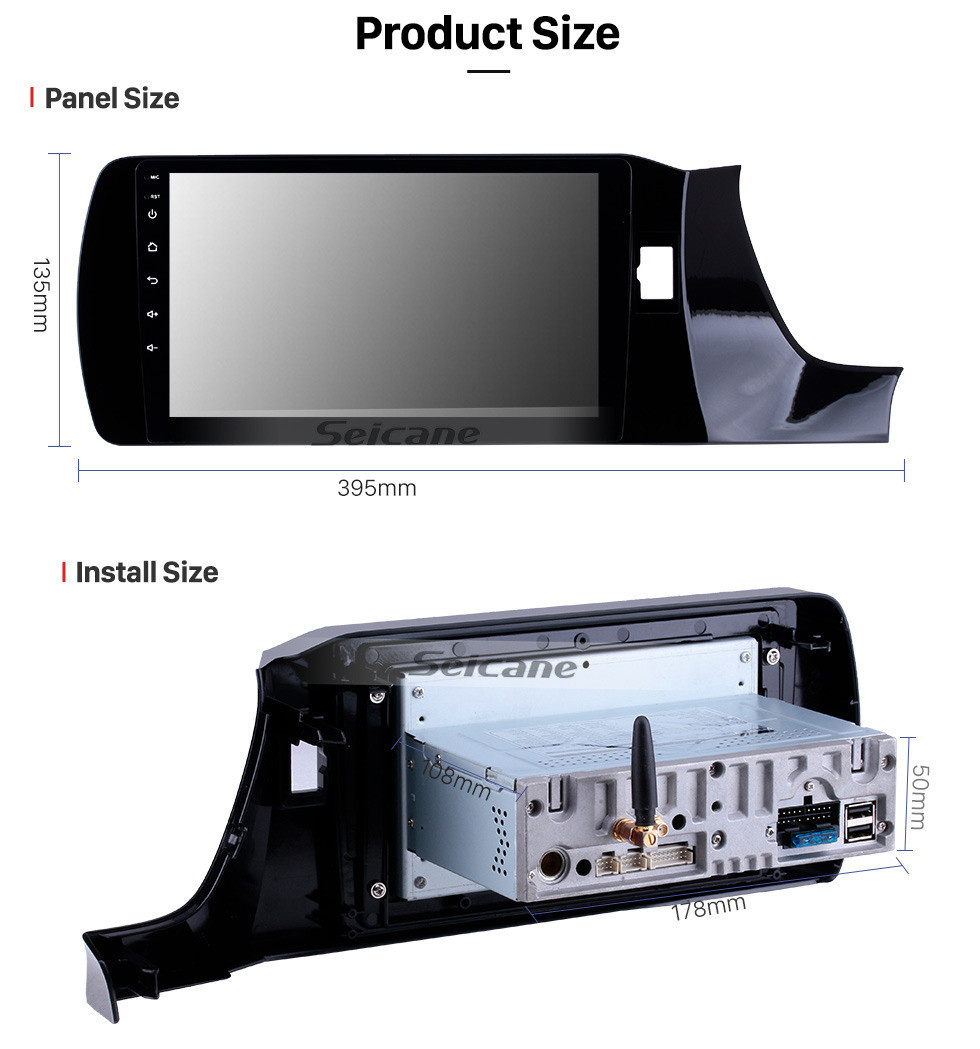 Seicane 9 pulgadas Android 11.0 HD con pantalla táctil 2018-2019 Honda Amaze RHD Sistema de navegación GPS para automóvil Radio auto con WIFI Bluetooth música USB FM Soporte SWC TV digital OBD2 DVR
