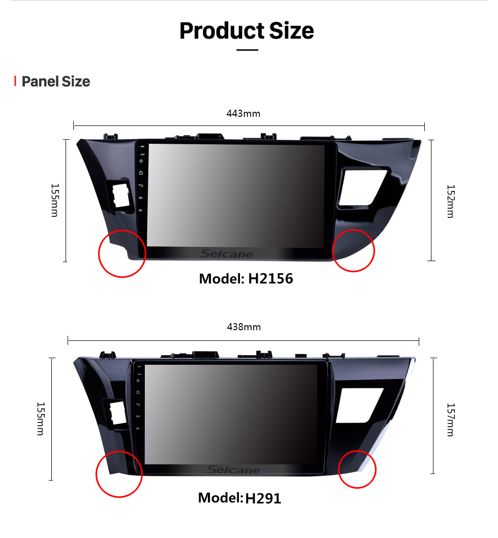 Seicane OEM 10,1-дюймовый Android 12.0 HD с сенсорным экраном Bluetooth-радио для Toyota Corolla 11 2012 E170 E180 с GPS-навигацией USB FM автостерео Wi-Fi Поддержка AUX DVR TPMS Резервная камера OBD2 SWC