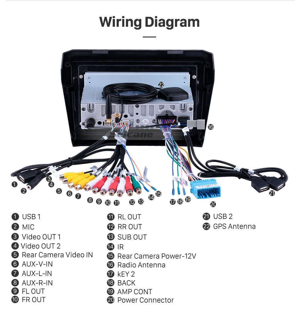 Seicane 2017-2019 SUZUKI Swift 9 pulgadas Android 11.0 HD Pantalla táctil para coche Estéreo Sistema de navegación GPS Radio Bluetooth WIFI USB Soporte DAB + OBDII SWC