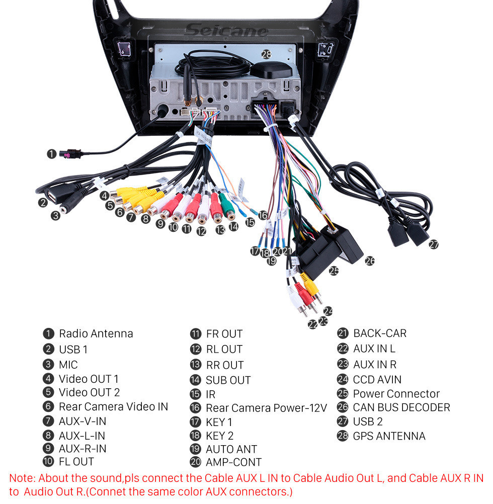 Seicane Android 11.0 9 pouces Radio de navigation GPS pour 2013 2014 Peugeot 301 Citroen Elysée Citroen C-Elysée Unité de tête Stéréo avec Carplay Bluetooth Prise en charge AUX USB DVR TPMS