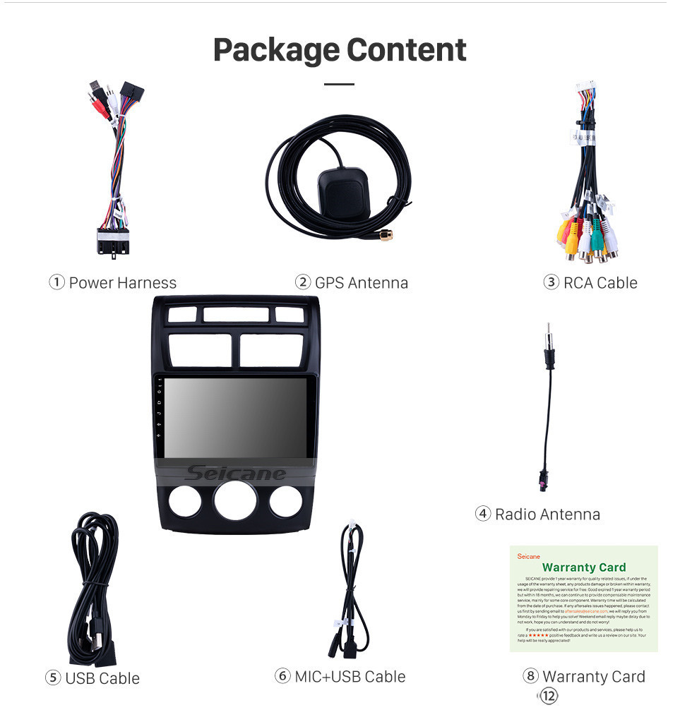 Seicane Android 12.0 9 pouces 2007-2017 Kia Sportage Auto A / C HD à écran tactile Radio de navigation GPS avec Bluetooth USB Prise en charge de Carplay WIFI OBD2 DVR DAB + Seicane Android 12.0 9 pouces 2007-2017 Kia Sportage Auto A / C HD à écran tactile Radio de navigation GPS avec Bluetooth USB Prise en charge de Carplay WIFI OBD2 DVR DAB +