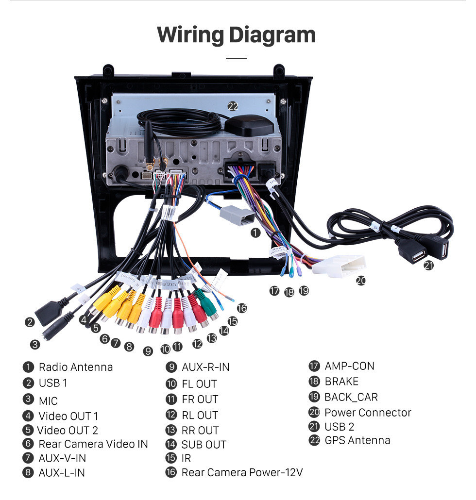 Seicane Rádio Bluetooth OEM 9 polegadas Android 11.0 HD com tela sensível ao toque para 2008-2012 Nissan Teana ALTIMA Auto A / C com navegação GPS USB FM auto estéreo Wifi AUX com suporte DVR TPMS Câmera de backup OBD2 SWC