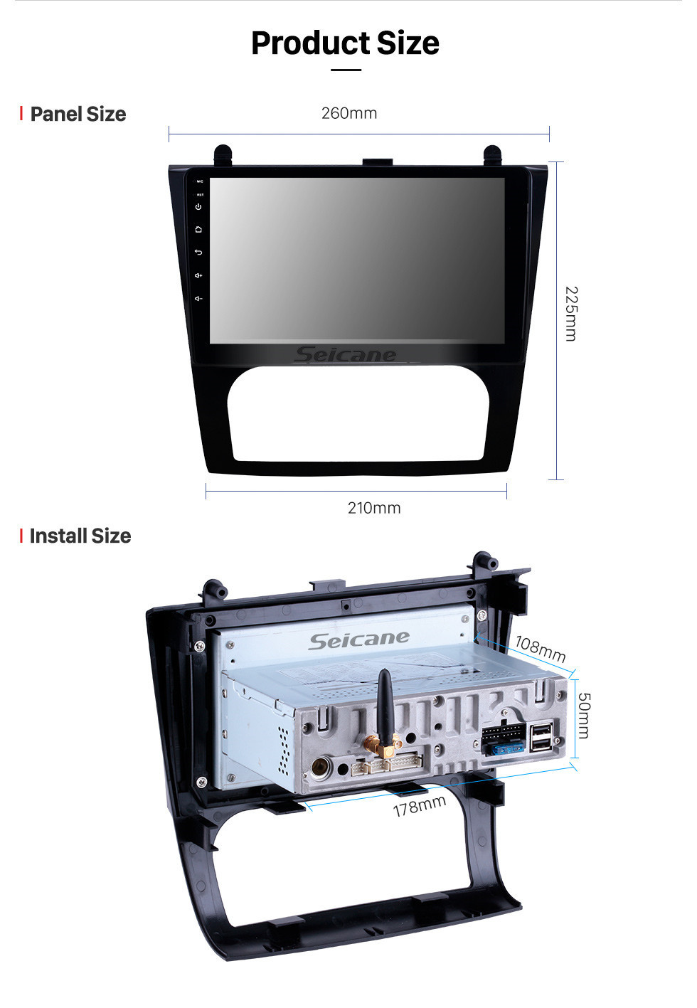 Seicane OEM 9-дюймовый Android 11.0 HD с сенсорным экраном и Bluetooth-радио для 2008-2012 Nissan Teana ALTIMA Auto A / C с GPS-навигацией USB FM авто стерео Поддержка Wifi AUX DVR TPMS Резервная камера OBD2 SWC