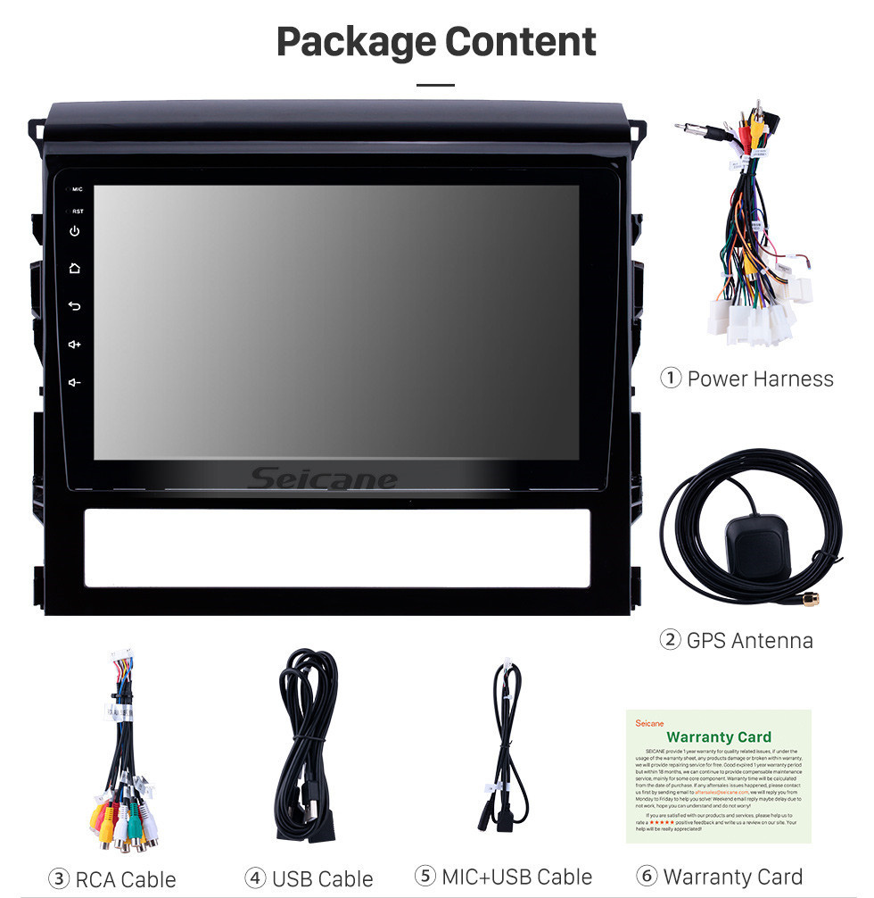 Seicane 9 Zoll Android 11.0 Radio für 2015-2018 Toyota Land Cruiser mit GPS-Navigation HD Touchscreen Bluetooth Carplay-Audiosystem-Unterstützung OBD2 Rearview-Kamera Seicane 9 Zoll Android 11.0 Radio für 2015-2018 Toyota Land Cruiser mit GPS-Navigation HD Touchscreen Bluetooth Carplay-Audiosystem-Unterstützung OBD2 Rearview-Kamera