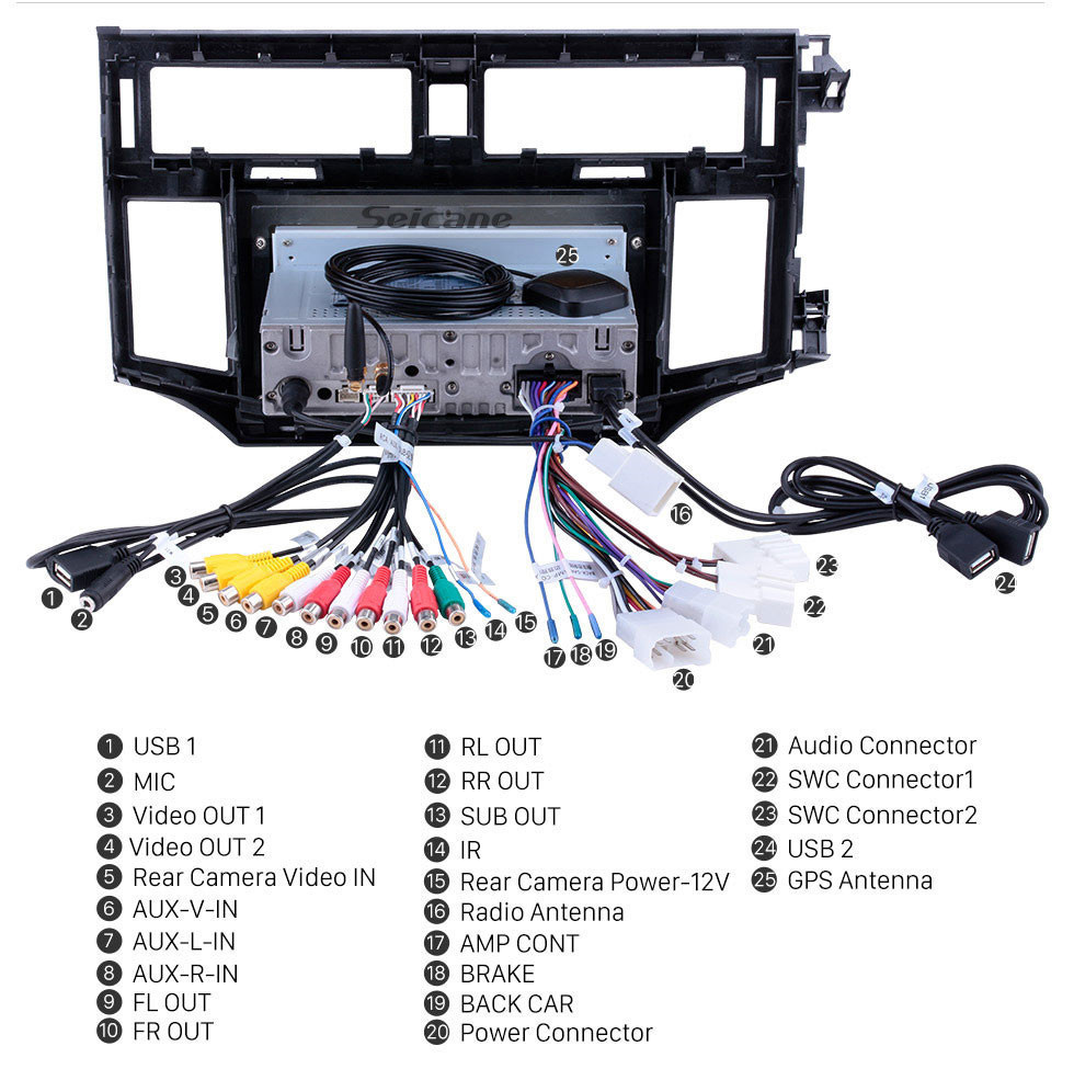 Seicane 9 Polegada Android 11.0 HD Touchscreen 2006-2010 TOYOTA AVALON Sistema de Navegação GPS Do Carro Auto Rádio com WIFI Bluetooth música USB FM Suporte SWC Digital TV OBD2 DVR