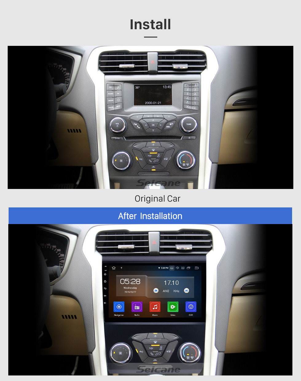 Seicane 2004-2010 Toyota Sienna Android 10.0 OEM 7 pulgadas HD Pantalla táctil Radio Reproductor de DVD Sistema de navegación GPS con WiFi Bluetooth Soporte DSP Control del volante OBD II 1080P Video