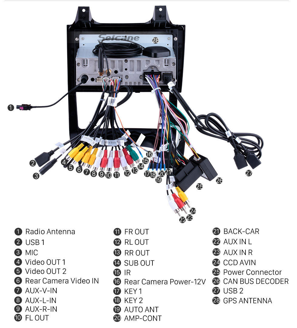 Seicane 2009-2012 Peugeot 3008 9 pulgadas Android 11.0 1024 * 600 pantalla táctil Estéreo Radio Sistema de navegación GPS Bluetooth Música 4G WIFI 1080P Video Control del volante