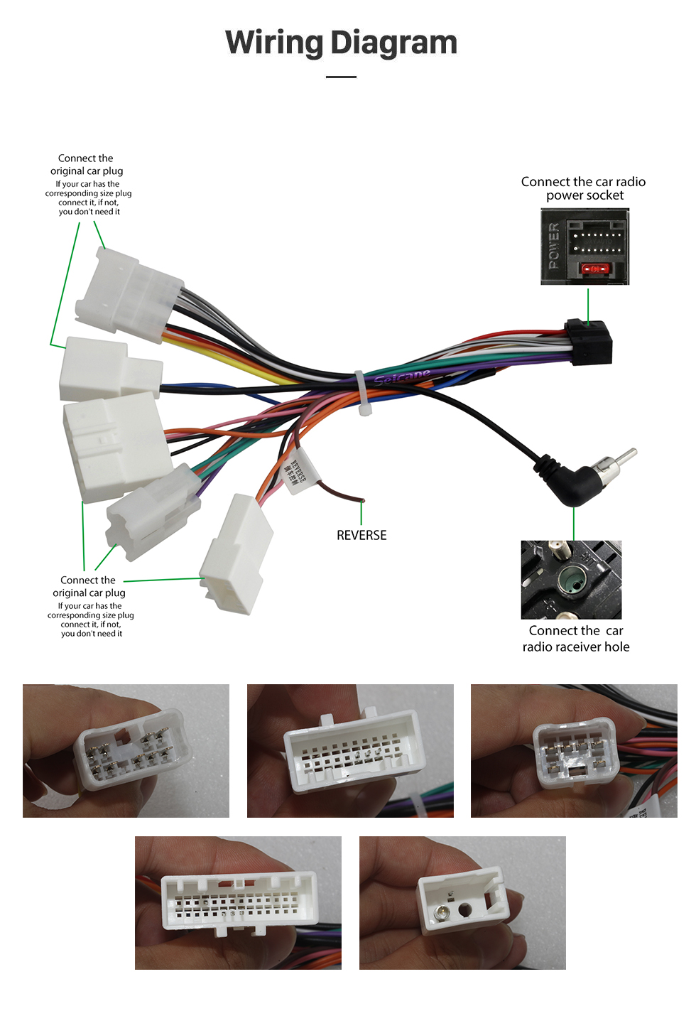 Seicane OEM 9 pulgadas Android 13.0 Radio de navegación GPS para 2008-2014 Toyota Fortuner / Hilux Bluetooth HD Pantalla táctil Carplay USB compatible con TV digital DVR