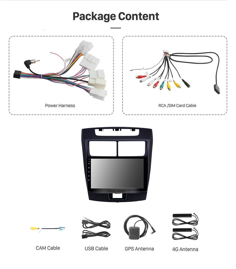 Seicane Android 11.0 Autoradio 9 pouces HD à écran tactile Bluetooth Navigation GPS pour 2010 2011 2012 2013 2014 2015 2016 Toyota Avanza Unité centrale prise en charge 4G WIFI DVD Player 1080P vidéo USB Carplay caméra de recul TPMS