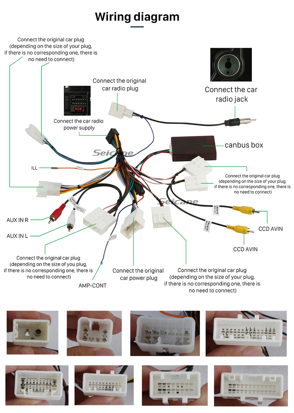 Seicane 2013-2018 Toyota RAV4 Conducción con la mano izquierda Android 13.0 9 pulgadas Navegación GPS HD Pantalla táctil Radio WIFI Bluetooth USB AUX soporte Reproductor de DVD SWC 1080P Cámara de vista trasera OBD TPMS Carplay