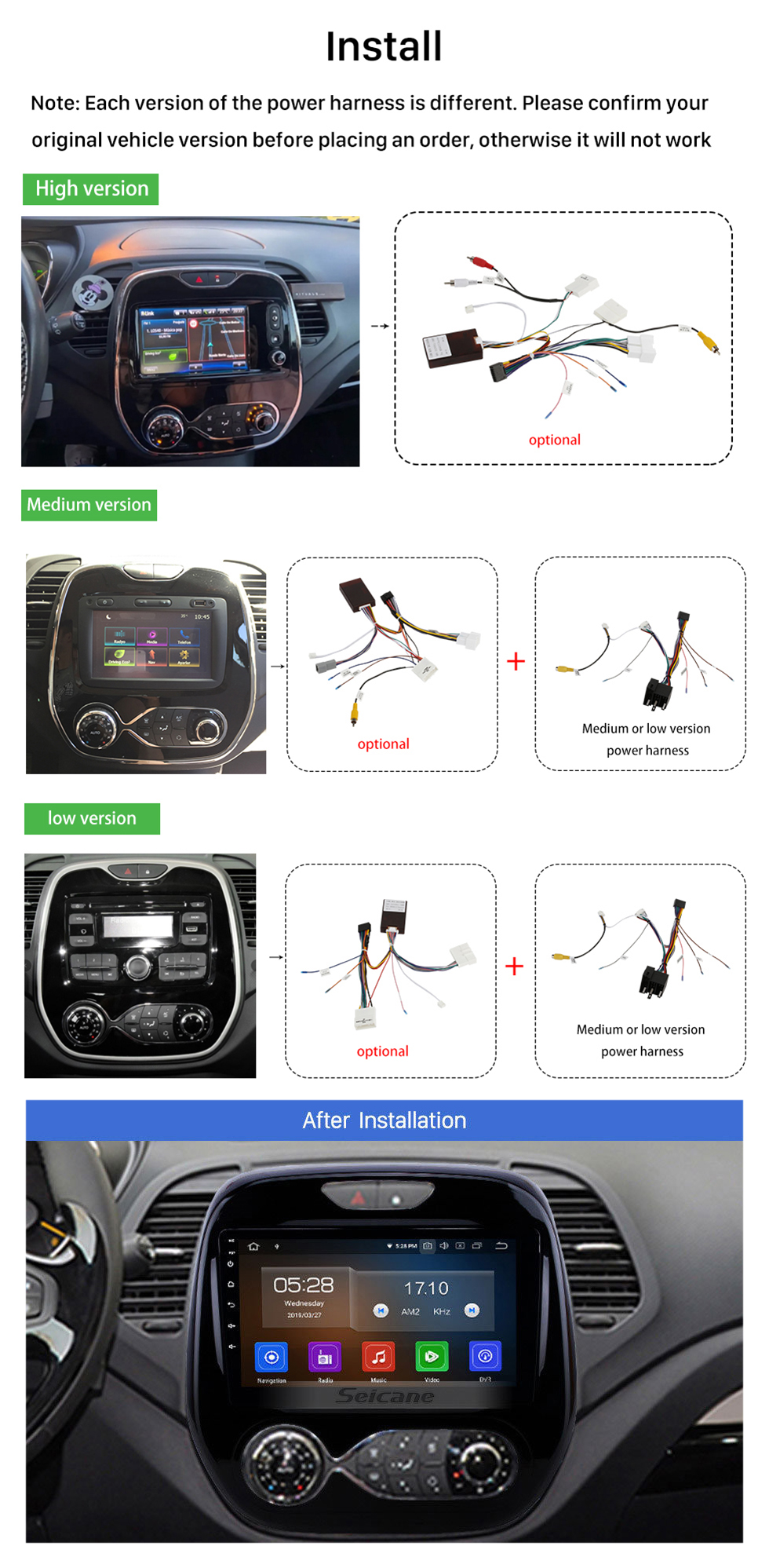 Android 12.0 9 inch 2011-2016 Renault Captur CLIO Samsung QM3 Auto