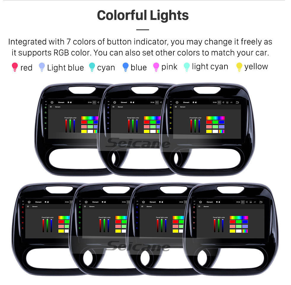 Seicane 9 pulgadas Android 11.0 HD Pantalla táctil Unidad principal Sistema de navegación GPS para 2011-2016 Renault Captur CLIO Samsung QM3 Manual A / C Bluetooth Radio WIFI DVR Video USB Enlace espejo