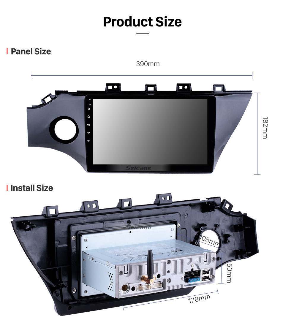 Seicane 10.1 inch 2017 2018 Kia Rio K2 Android 11.0 GPS Navigation System HD Touchscreen radio MP3 4G WiFi USB Rearview Camera Mirror Link 