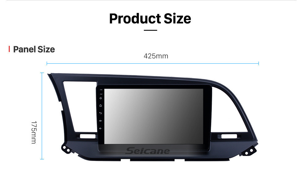 Seicane 9 pouces HD écran tactile 2016 Hyundai Elantra LHD Android 11.0 Radio Lecteur DVD Navigation GPS avec wifi Lien miroir lien OBD2 DAB + DVR AUX