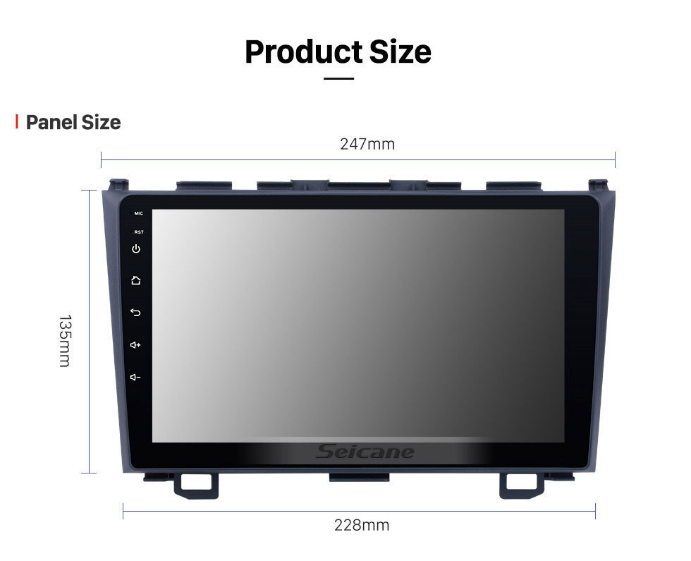Seicane Android 13.0 GPS DVD Player for 2006 2007 2008-2011 Honda CRV Navigation system Support USB SD Bluetooth 3G WIFI Aux Rearview Camera Mirror Link OBD2 DVR