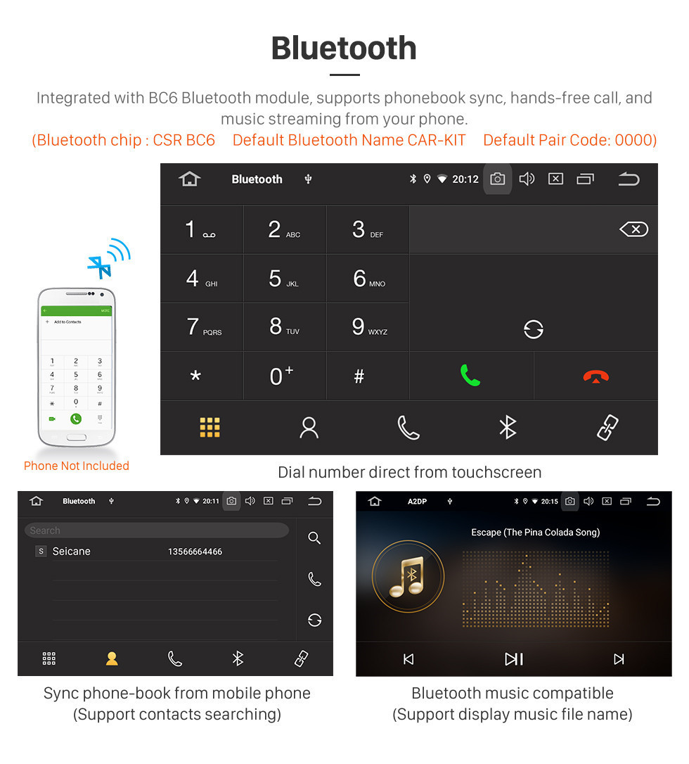 Seicane 2016 SUZUKI Alivio Android 11.0 HD Écran Tactile Lecteur DVD Système de navigation GPS Radio avec Bluetooth USB WIFI Lien Miroir 1080 P Vidéo