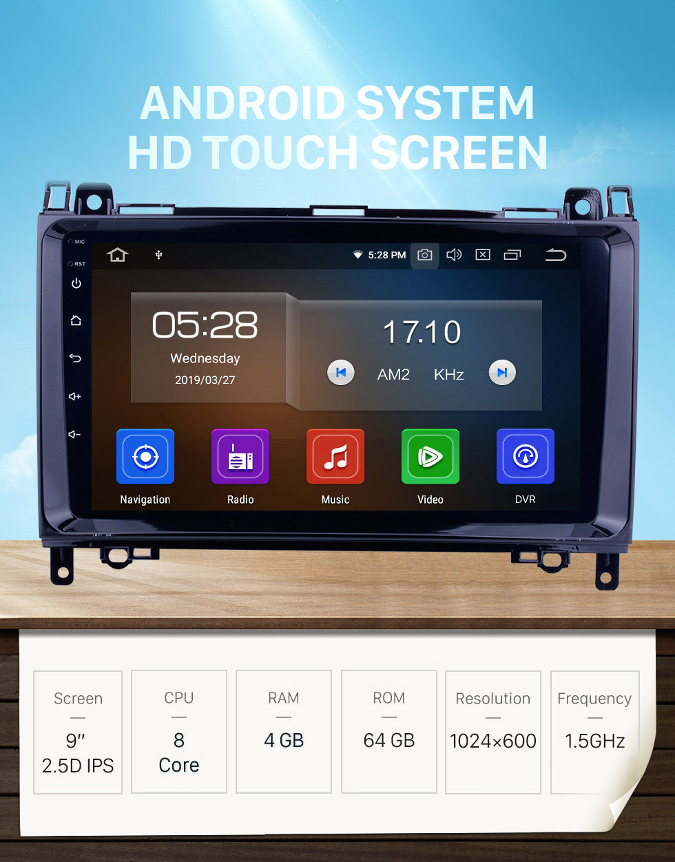 Seicane 9 inch HD 1024*600 Touch Screen Android 12.0 2006-2012 Mercedes Benz Sprinter 211 213 216 218 224 309 311 313 315 316 CDI Autoradio Navigation Head Unit with CD DVD Player Bluetooth AUX 3G WiFi HD 1080P OBD2 Mirror Link Backup Camera