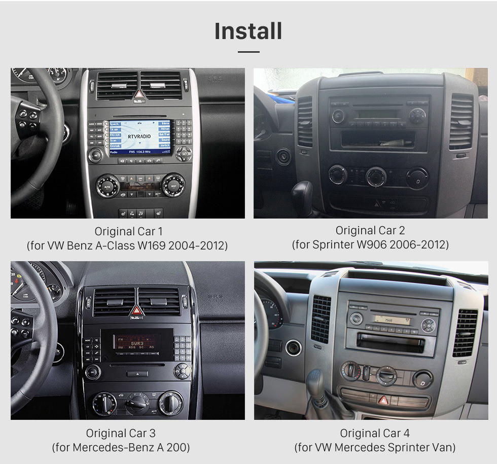 Seicane 9 pulgadas Android 12.0 Aftermarket Radio para 2000-2015 VW Volkswagen Crafter para reproductor de DVD Música Bluetooth Sistema de navegación GPS estéreo para automóvil WiFi Mirror Link HD 1080P Video