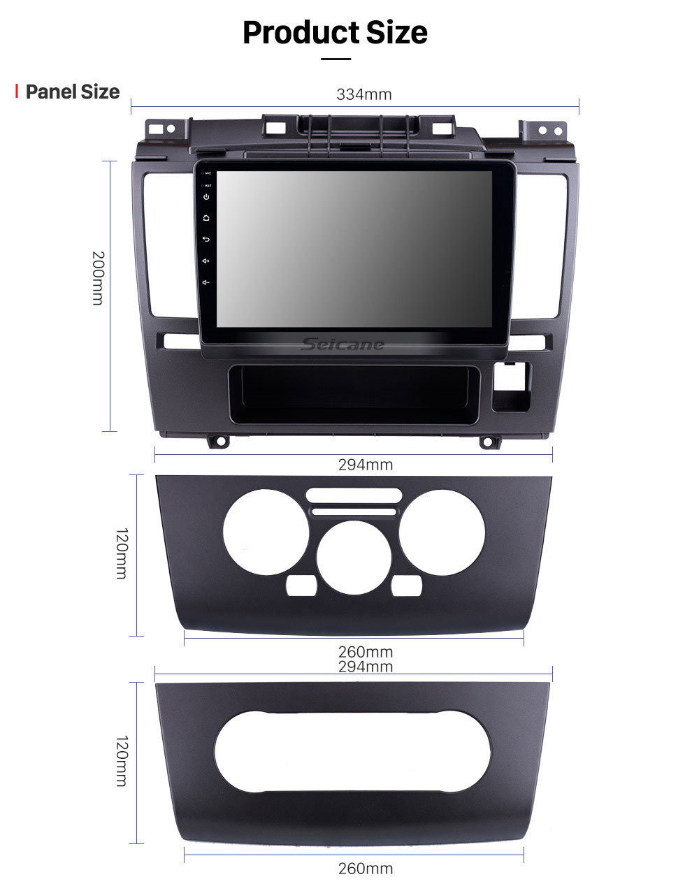 Seicane 9 pulgadas HD Pantalla táctil Radio Navegación GPS Android 11.0 2005-2010 Nissan TIIDA Blueooth Music Car Estéreo Aux USB DAB + Control del volante 4G / 3G WiFi