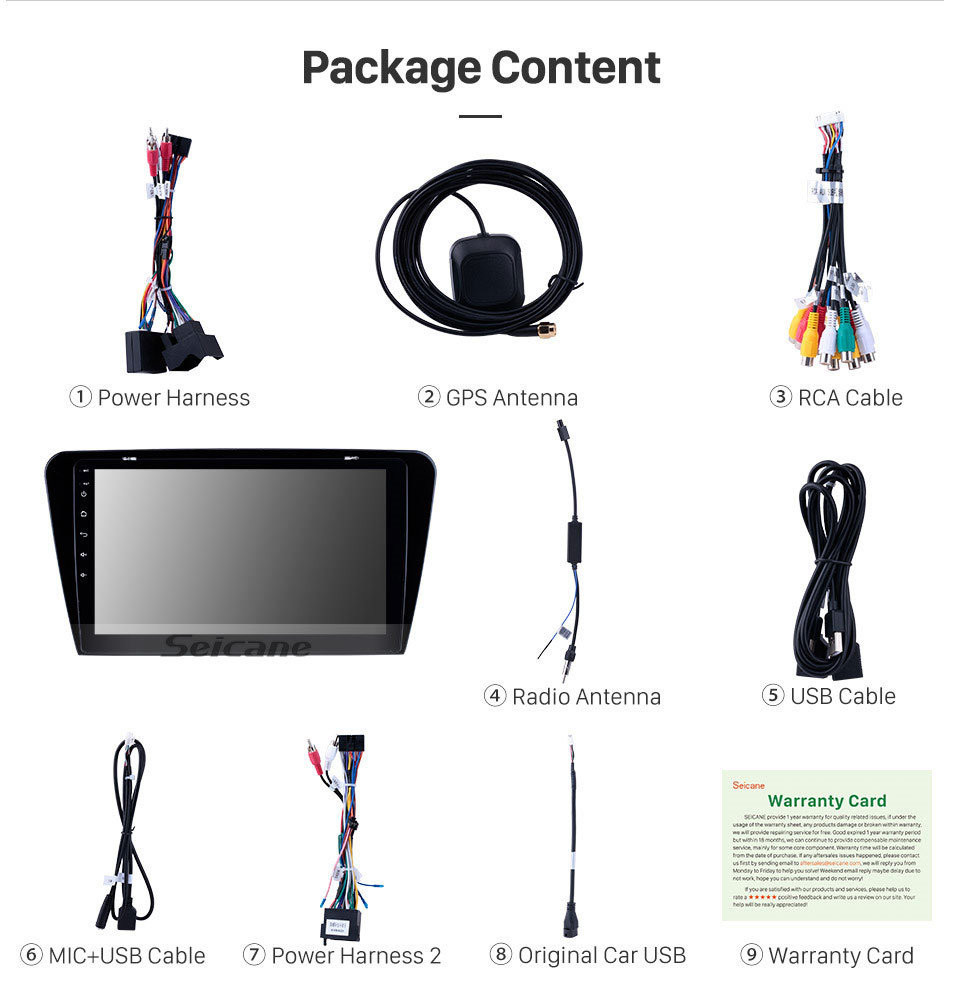 Seicane 10,1 zoll HD Touchscreen Radio GPS Navigationssystem Android 11.0 Für 2015 2016 2017 SKODA Octavia UV Unterstützung Lenkradsteuerung Rückfahrkamera Bluetooth 3G / 4G WIFI USB DVR OBD2 Seicane 10,1 zoll HD Touchscreen Radio GPS Navigationssystem Android 11.0 Für 2015 2016 2017 SKODA Octavia UV Unterstützung Lenkradsteuerung Rückfahrkamera Bluetooth 3G / 4G WIFI USB DVR OBD2