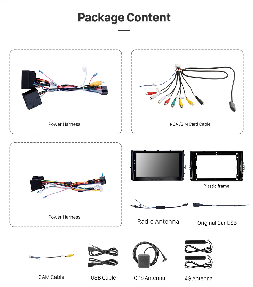 Seicane OEM 9 polegadas hd touchscreen sistema de navegação gps android 11.0 para 2018 vw volkswagen suporte universal 3g/4g wifi rádio bluetooth vedio carplay direção controle remoto