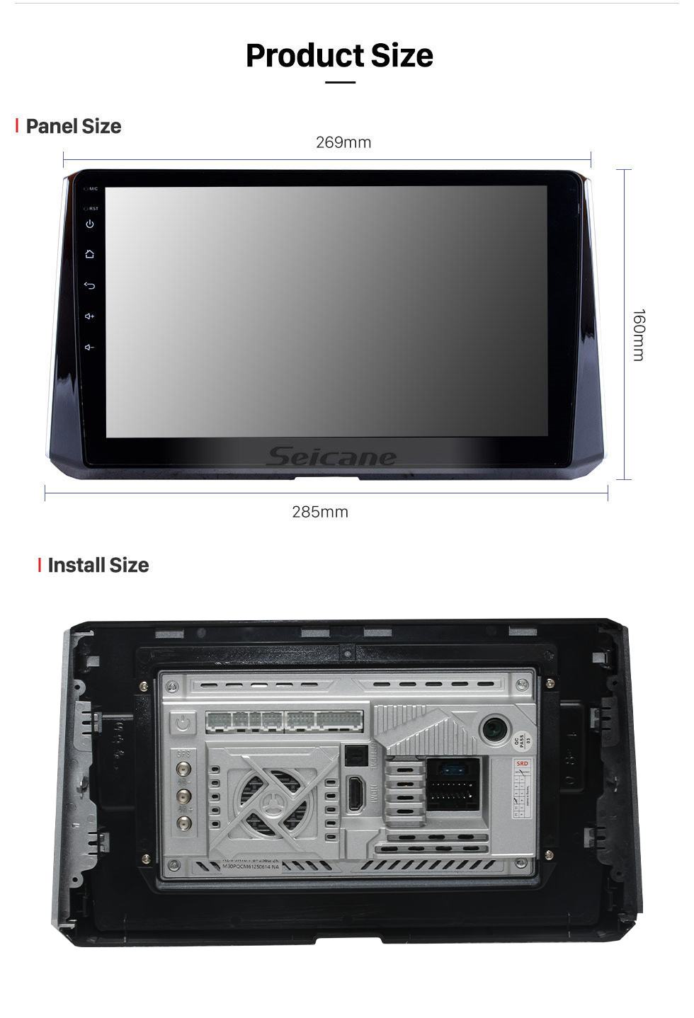 Seicane 10,1 Zoll Android 11.0 2019 Toyota Corolla GPS Navigationssystem Unterstützt Radio IPS Vollbild 3G WiFi Bluetooth OBD2 Lenkradsteuerung