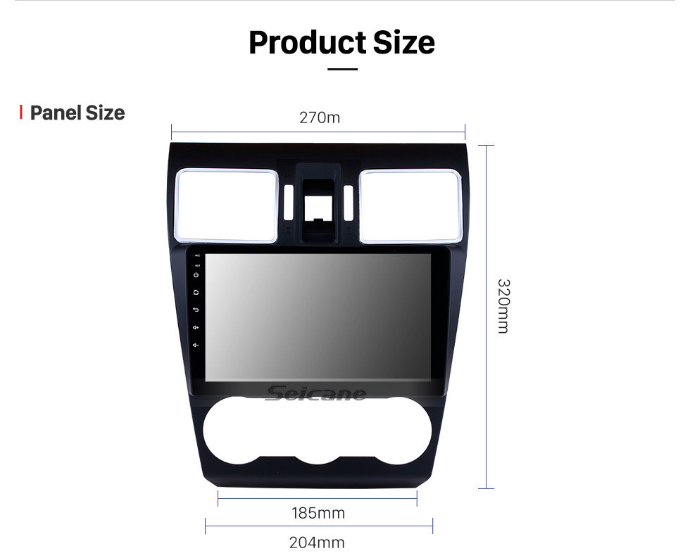 Seicane Android 13.0 9 pulgadas para 2014 2015 2016 Subaru WRX forester Radio Sistema de navegación GPS con Bluetooth HD Pantalla táctil Soporte Carplay DAB + TPMS