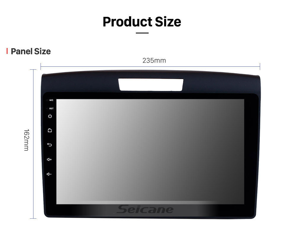 Seicane Todo en uno 2011 2012 2013 2014 2015 Honda CRV Android 13.0 CD DVD Radio GPS Sistema de navegación Bluetooth Música Audio USB WIFI Soporte Aux TPMS DVR 1080P Video Control del volante