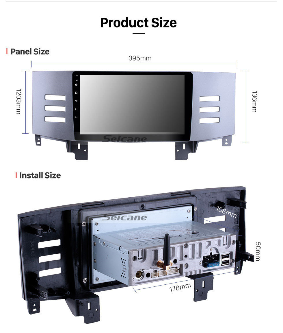 Seicane 9 polegada 2005 2006 2007 2008 2009 Toyota Velho Reiz Android 11.0 HD Touchscreen Sistema de Navegação GPS de Rádio Suporte Bluetooth OBD2 USB WI-FI DVR Espelho Link Carplay