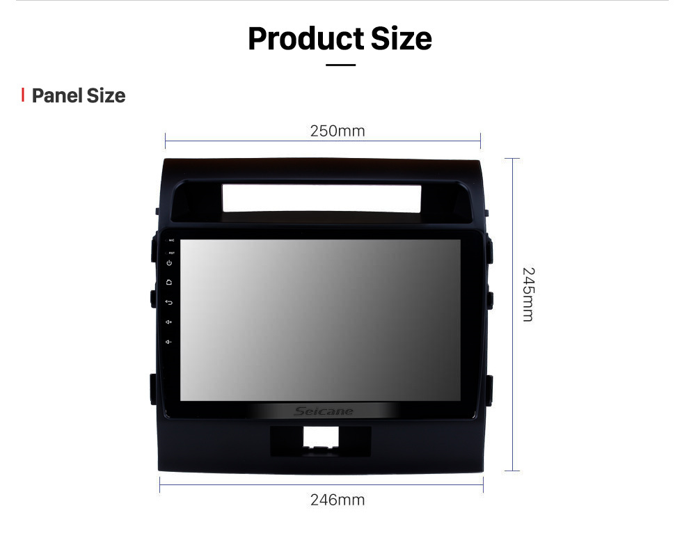 Seicane OEM 10.1 pulgadas HD Pantalla táctil Sistema de navegación GPS Android 11.0 para 2007-2017 TOYOTA LAND CRUISER Radio Soporte Coche Estéreo Bluetooth Música Espejo Enlace OBD2 3G / 4G WiFi Video Cámara de respaldo