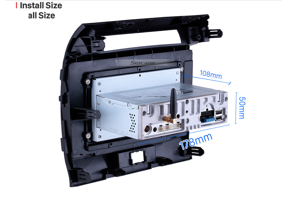 Seicane Système de navigation GPS à écran tactile OEM 10,1 pouces HD Android 11.0 pour 2007-2017 TOYOTA LAND CRUISER Support radio Stéréo de voiture Bluetooth Musique Lien miroir OBD2 3G / 4G WiFi Caméra de recul vidéo