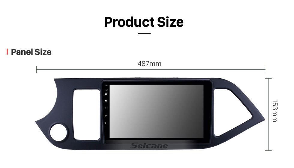 Seicane 9-дюймовый Android 13.0 GPS-навигационная система с сенсорным экраном для 2011-2014 KIA Morning Picanto Поддержка радио Bluetooth TPMS DVR OBD Mirror Link 3G WiFi TV Резервная камера Видео 