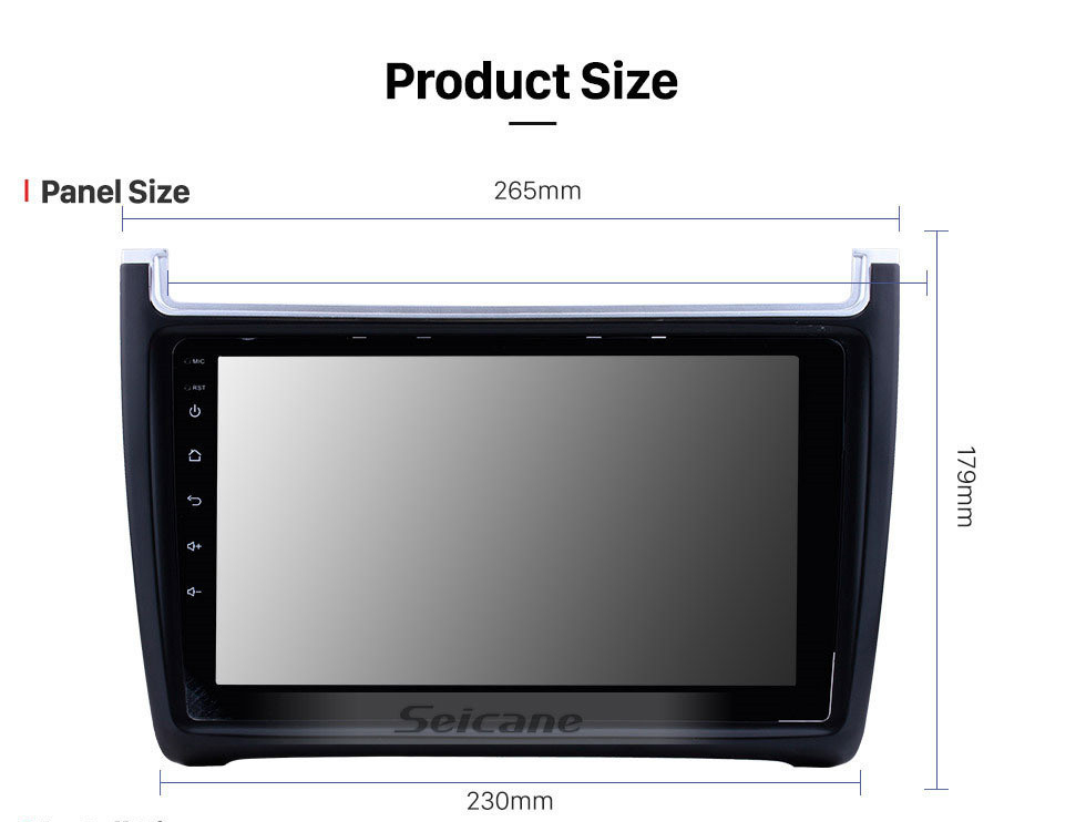 Seicane 2012-2015 VW Volkswagen POLO 9 pulgadas Android 11.0 HD 1024 * 600 Pantalla táctil Radio GPS Navegación Bluetooth Música Audio USB WIFI 1080P Enlace de espejo Cámara de respaldo SWC Carplay