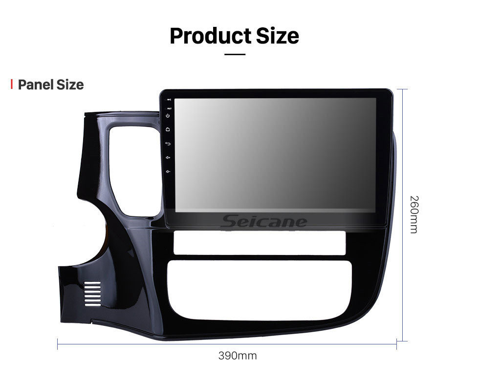 Seicane Android 13.0 Navegación GPS para 2014 2015 2016 2017 Mitsubishi Outlander HD Pantalla táctil Bluetooth Radio Wifi SWC 1080P Carplay USB DAB OBD2
