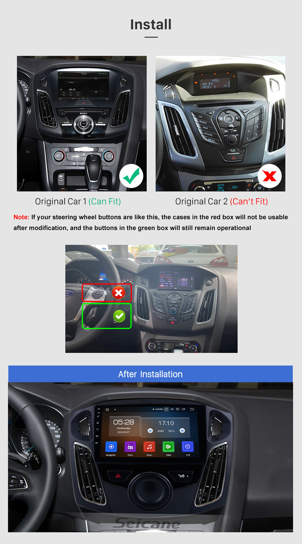 Seicane OEM 9 polegada Android 12.0 Rádio para 2012-2015 Ford Focus Bluetooth Wi-fi HD Touchscreen Navegação GPS Carplay suporte USB OBD2 TV Digital TPMS DAB + Seicane OEM 9 polegada Android 12.0 Rádio para 2012-2015 Ford Focus Bluetooth Wi-fi HD Touchscreen Navegação GPS Carplay suporte USB OBD2 TV Digital TPMS DAB +